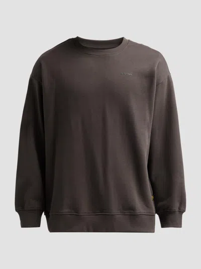 G-star Men's Logo Appliqué Cotton Crewneck Sweatshirt In Brown