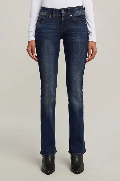 G-star Midge Bootcut Jeans In Dark Aged, Women's At Urban Outfitters In Blue