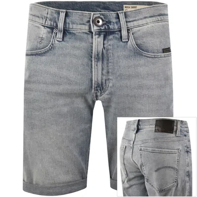 G-star Mosa Denim Shorts Blue In Gray