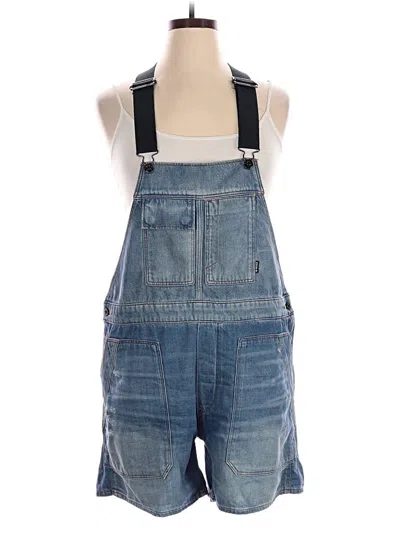 Pre-owned G-star Overall Shorts In Blue