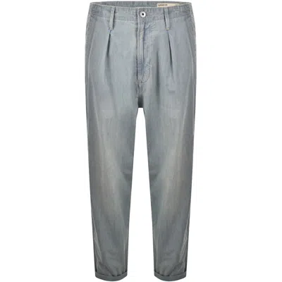 G-star Pleated Denim Chinos Blue In Gray
