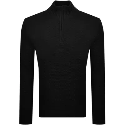 G-star Quarter Zip Knit Jumper Dk Black
