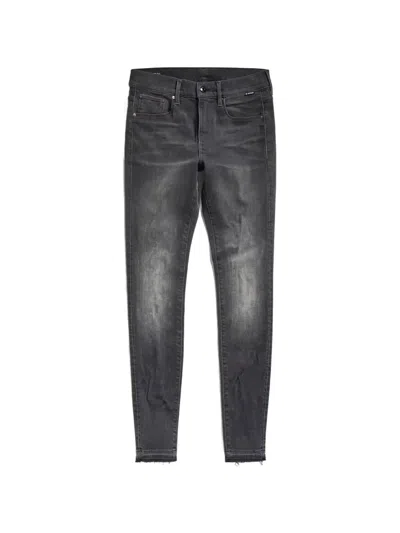 G-star Raw 3301 Logo-patch Skinny Jeans In Black