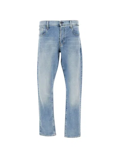 G-star Raw 3301 Stonewashed Tapered Jeans In Blue