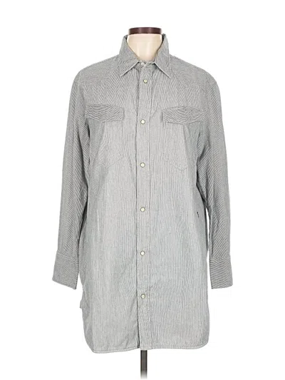 G-star Raw 3/4 Sleeve Button Down Shirt In Gray