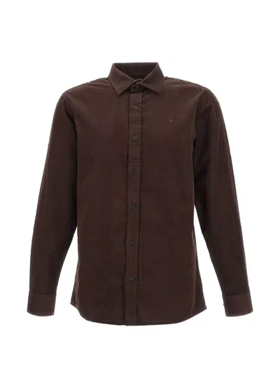 G-star Raw Cotton Shirt In Brown