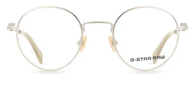 G-star Raw Gs2104 045 Occhiali Da Vista Argentati Per Uomo (solo Montatura) In Silver