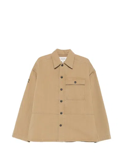 G-star Raw Herringbone-pattern Shirt In Neutral