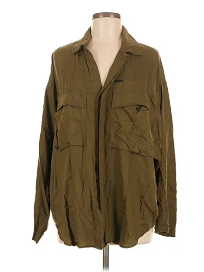 Pre-owned G-star Raw Long Sleeve Button Down Shirt In Green