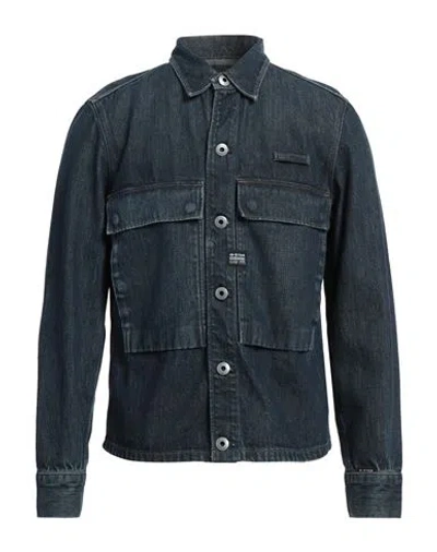 G-star Raw Man Denim Outerwear Blue Size M Organic Cotton