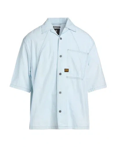 G-star Raw Man Denim Shirt Blue Size Xl Cotton In Neutral
