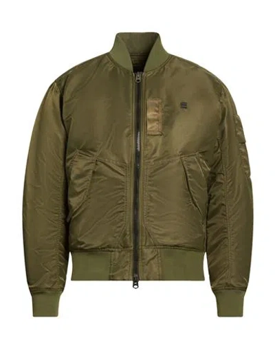 G-star Raw Man Jacket Military Green Size Xl Polyamide