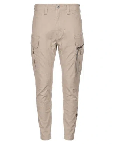 G-star Raw Man Pants Beige Size 36w-32l Cotton, Elastane In Brown