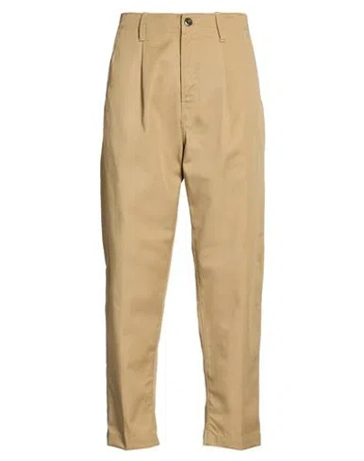 G-star Raw Man Pants Camel Size 36w-32l Recycled Polyester, Organic Cotton In Brown