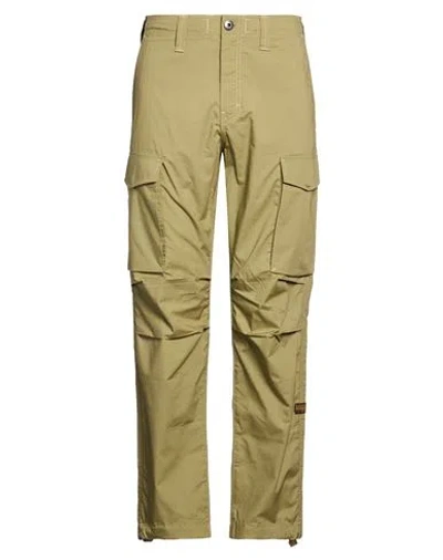 G-star Raw Man Pants Khaki Size 34w-32l Cotton, Recycled Polyester In Green