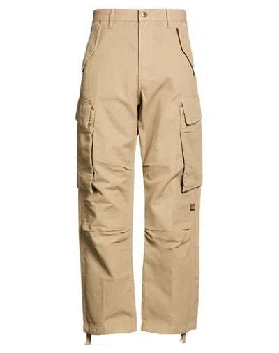 G-star Raw Man Pants Khaki Size 35w-32l Cotton, Organic Cotton In Brown