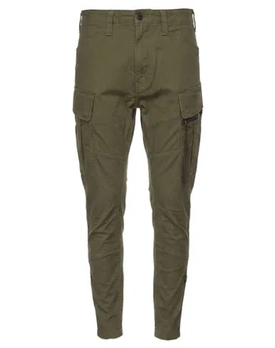 G-star Raw Man Pants Military Green Size 36w-32l Cotton, Elastane