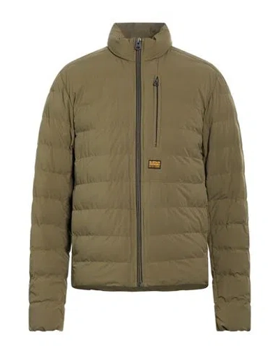 G-star Raw Man Puffer Military Green Size Xl Polyester, Recycled Polyester In Brown