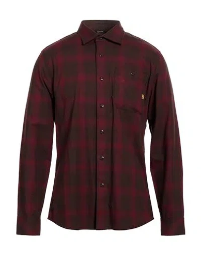 G-star Raw Man Shirt Burgundy Size S Cotton In Multi