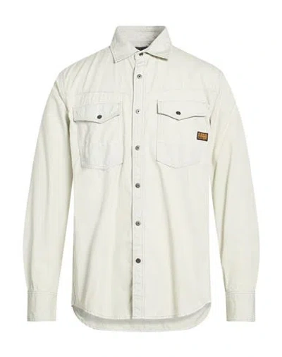 G-star Raw Man Shirt Light Green Size Xl Cotton, Recycled Cotton In Multi