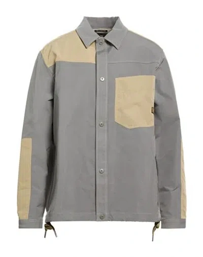 G-star Raw Man Shirt Military Green Size Xl Elastomultiester, Recycled Polyester In Gray