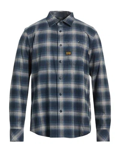 G-star Raw Man Shirt Navy Size Xs Cotton In Blue