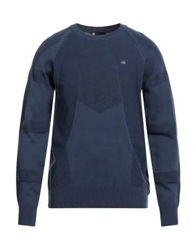 G-star Raw Man Sweater Midnight Blue Size Xl Organic Cotton, Polyacrylic