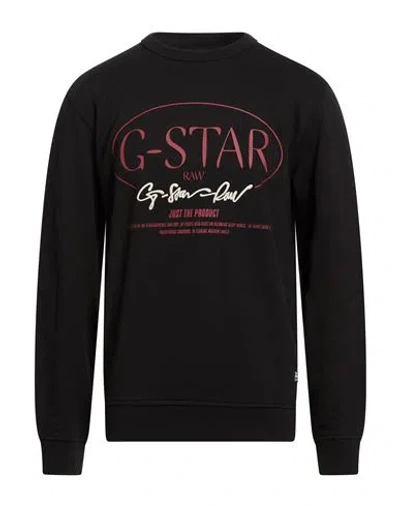 G-star Raw Man Sweatshirt Black Size Xxl Organic Cotton
