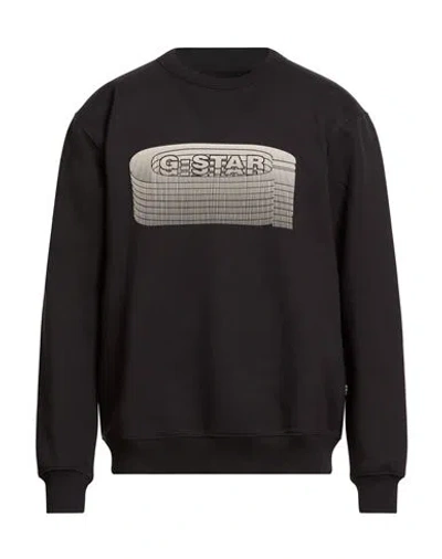 G-star Raw Man Sweatshirt Black Size Xxl Organic Cotton, Recycled Polyester