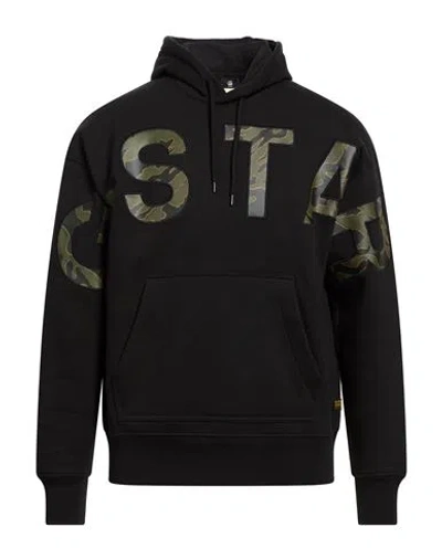 G-star Raw Man Sweatshirt Black Size Xxl Organic Cotton, Recycled Polyester