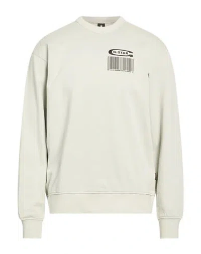 G-star Raw Man Sweatshirt Light Green Size S Organic Cotton, Elastane