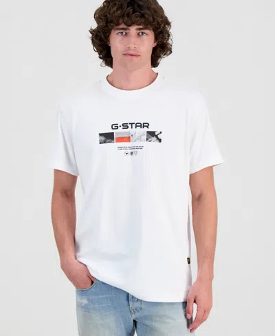 G-star Raw Men's Multi Print Graphic T-shirt In White