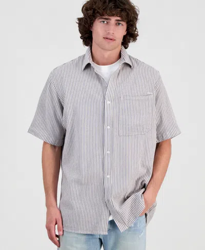 G-star Raw Men's One-pocket Striped Short-sleeve Shirt In Blue