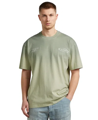 G-star Raw Men's Sprayed Relaxed-fit Logo T-shirt In Green