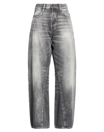 G-star Raw Woman Jeans Black Size 26w-32l Cotton In Gray