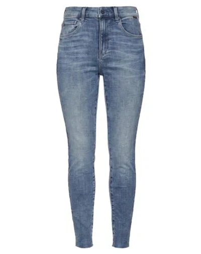 G-star Raw Woman Jeans Blue Size 24w-32l Cotton, Elastomultiester, Elastane