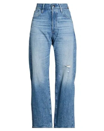 G-star Raw Woman Jeans Blue Size 27w-32l Cotton, Recycled Cotton