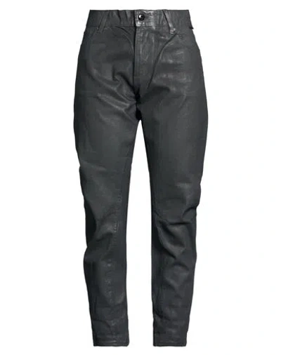 G-star Raw Woman Jeans Charcoal Size 29w-32l Cotton In Black