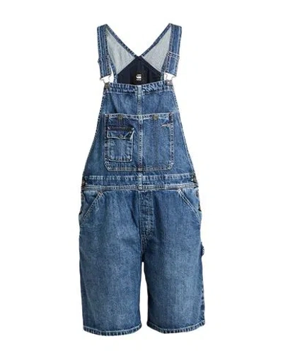 G-star Raw Woman Overalls Blue Size Xl Cotton