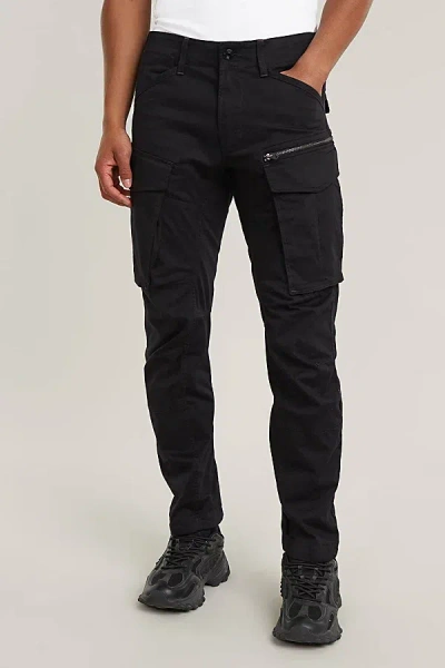 G-star Rovic Zip 3d Regular Tapered Cargo Pant In Dark Black, Men's At Urban Outfitters