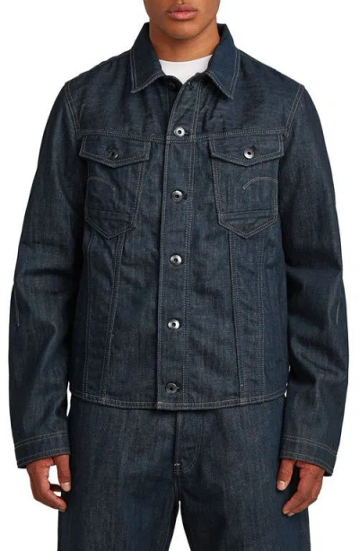 G-star Slim 3d Dart Jacket In Blue