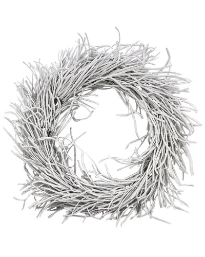 G.t. Direct Corporation Gt Direct 27.5in Rattan Wreath In White