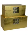 G.t. Direct Corporation Gt Direct Set Of 2 Gold Jewelry Box In Gold