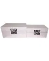 G.t. Direct Corporation Gt Direct Set Of 2 White Jewelry Box In White