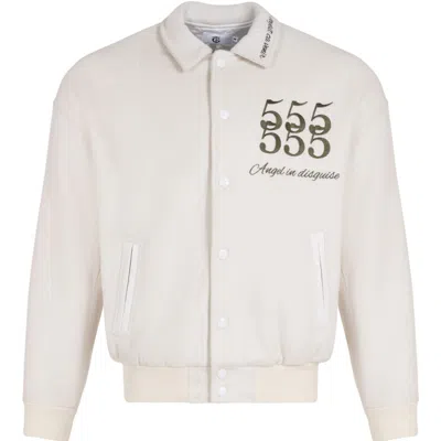 Gt Men's White Classic Bomber Jacket