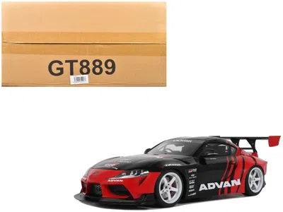 Gt Spirit 2020 Toyota Supra Gr Rhd (right Hand Drive) "advan" Black And Red 1/18 Model Car By  In Multi