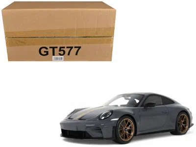 Gt Spirit 2025 Porsche 911 (992.2) Gt3 Touring Gray With Gold Stripe 1/18 Model Car By