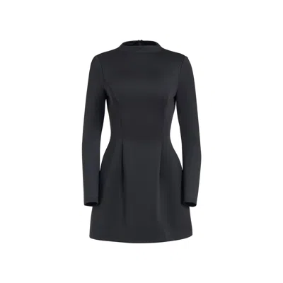 Gt Women's Black Sophisticated High-neck Dress