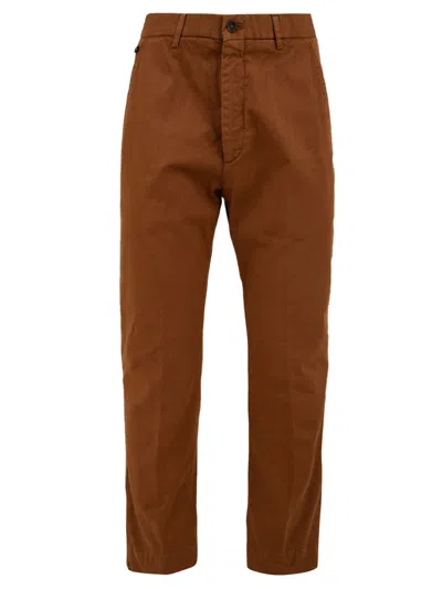Gta Trousers Brown In Burgundy