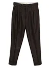 Gta Pleated Wool Trousers In Black